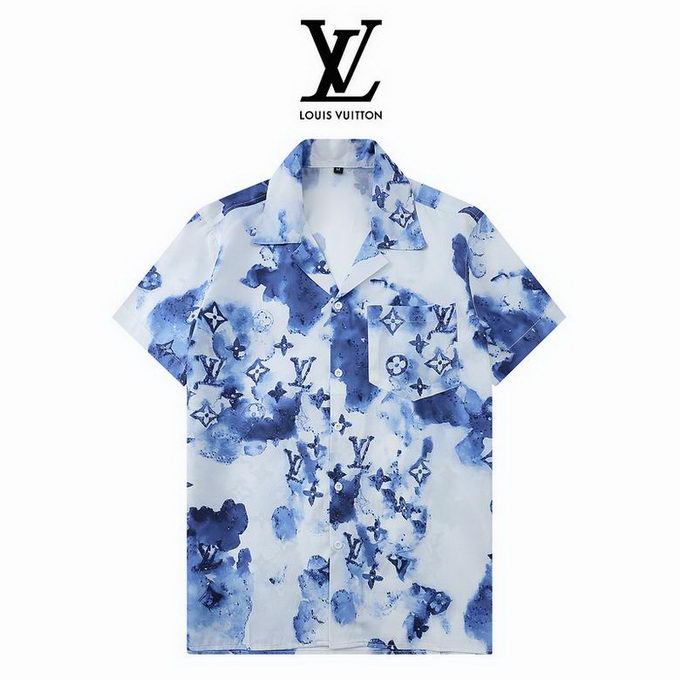 Louis Vuitton Short Sleeve Shirt Mens ID:20240614-178